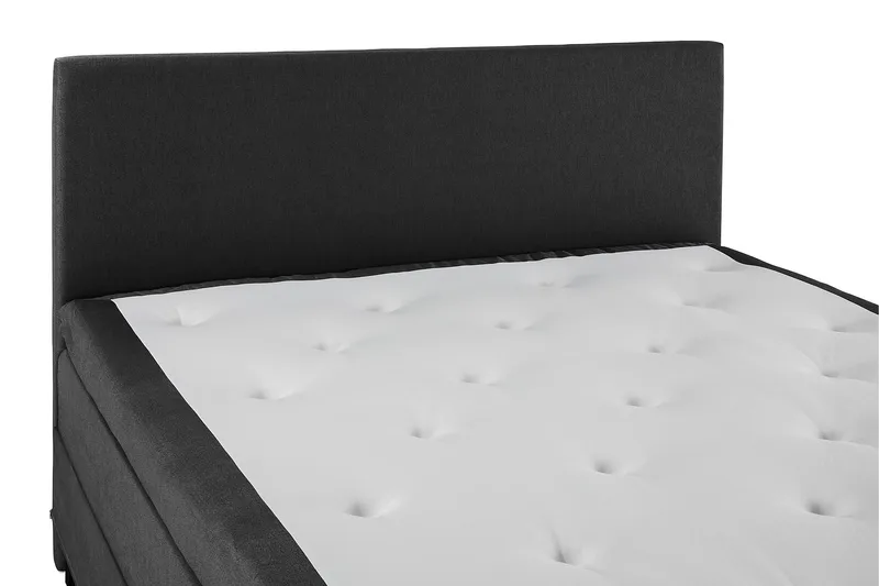 Lucky Komplett Sängpaket 180x200 Latex Slät Sänggavel - Svart/Grå - Möbler - Säng - Kontinentalsäng