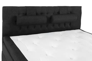 Lucky Komplett Sängpaket 180x200 Memory Diamant - Nackkudde Stor Svart/Grå/PU - Möbler - Säng - Kontinentalsäng