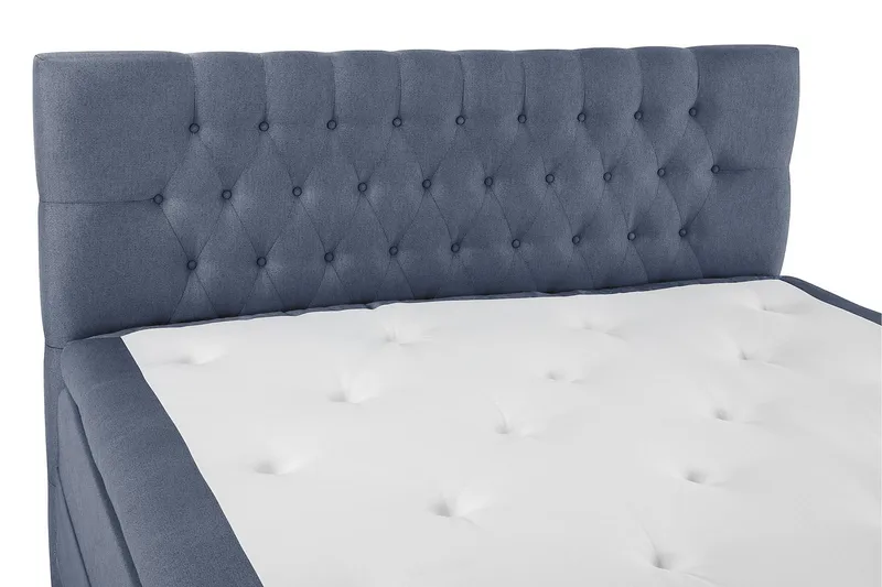 Lucky Komplett Sängpaket 180x200 Memory Diamant Sänggavel - Mörkblå - Möbler - Säng - Kontinentalsäng