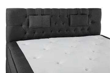 Lucky Komplett Sängpaket 180x200 Memory Diamant Sänggavel - Nackkudde Liten Svart/Grå - Möbler - Säng - Kontinentalsäng