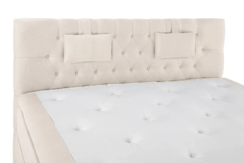 Lucky Komplett Sängpaket 180x200 Memory Slät Sänggavel  B - Beige - Möbler - Säng - Kontinentalsäng