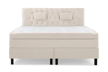 Lucky Komplett Sängpaket 180x200 Memory Slät Sänggavel  B - Beige - Möbler - Säng - Kontinentalsäng
