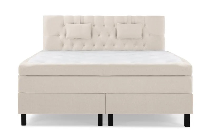 Lucky Komplett Sängpaket 180x200 Memory Slät Sänggavel  B - Beige - Möbler - Säng - Kontinentalsäng