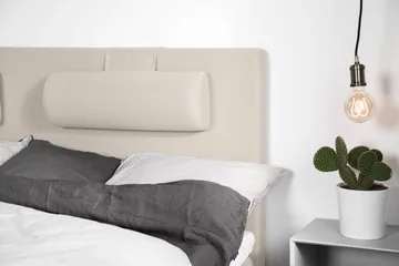 Lucky Komplett Sängpaket 180x200 Memory Slät Sänggavel - Nackkudde Stor Beige - Möbler - Säng - Kontinentalsäng
