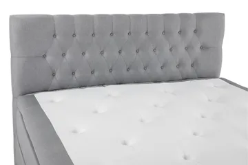Lucky Komplett Sängpaket 180x200 Polyeter Diamant Sänggavel - Grå - Möbler - Säng - Kontinentalsäng