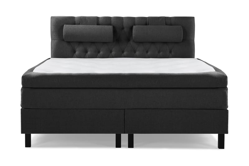 Lucky Komplett Sängpaket 180x200 Polyeter Diamant, Nackkudde Stor Svart/Grå