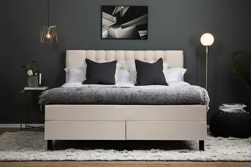 Lucky Kontinentalsäng 160x200 cm - Beige - Möbler - Säng - Kontinentalsäng