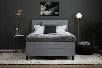 Lucky Sängpaket 120x200 Polyeter Slät - Grå - Möbler - Säng - Kontinentalsäng