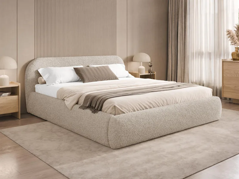 Lunna Sängram med förvaring 140x200 cm - beige - Möbler - Säng - Säng med förvaring