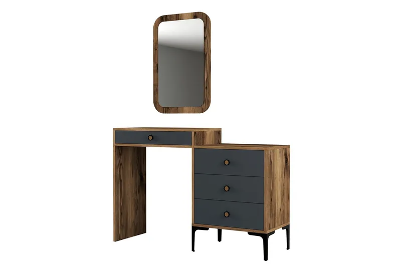 Ameias Möbelset För Sovrum Brun/Antracit, Hanah Home