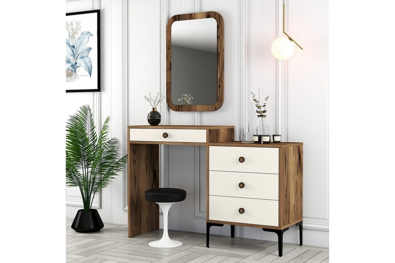 Möbelset Ameias För Sovrum Brun/Beige - Hanah Home - Möbler - Säng - Möbelset för sovrum