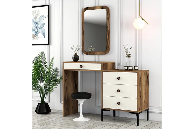 Ameias Möbelset För Sovrum Brun/Beige - Hanah Home - Möbler - Säng - Möbelset för sovrum