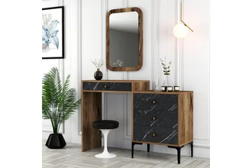 Ameias Möbelset För Sovrum Brun/Svart - Hanah Home - Möbler - Säng - Möbelset för sovrum