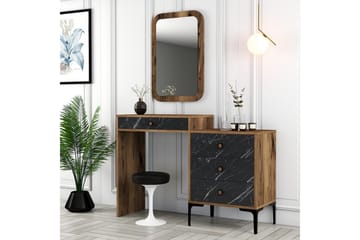 Möbelset Ameias För Sovrum Brun/Svart - Hanah Home - Möbler - Säng - Möbelset för sovrum