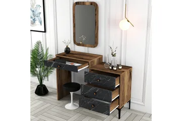 Ameias Möbelset För Sovrum Brun/Svart - Hanah Home - Möbler - Säng - Möbelset för sovrum