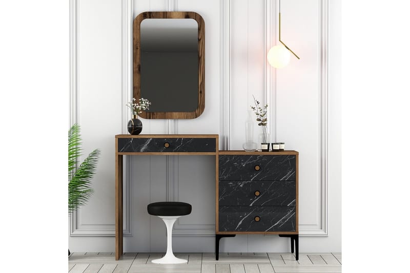 Ameias Möbelset För Sovrum Brun/Svart - Hanah Home - Möbler - Säng - Möbelset för sovrum