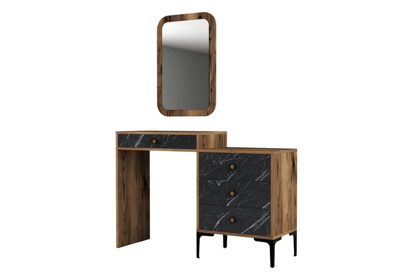 Ameias Möbelset För Sovrum Brun/Svart, Hanah Home