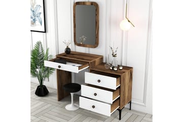 Ameias Möbelset För Sovrum Brun/Vit - Hanah Home - Möbler - Säng - Möbelset för sovrum