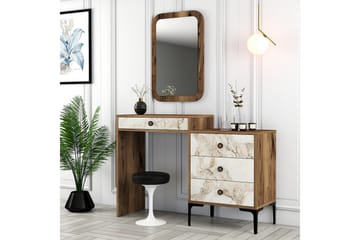 Möbelset Ameias För Sovrum Brun/Vit - Hanah Home - Möbler - Säng - Möbelset för sovrum