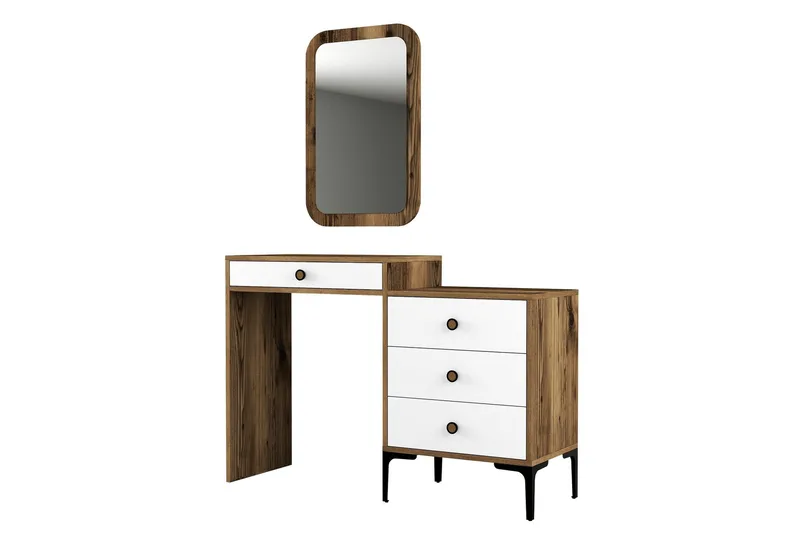 Ameias Möbelset För Sovrum Brun/Vit, Hanah Home