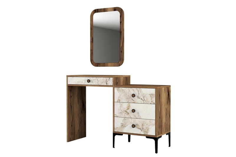 Ameias Möbelset För Sovrum Brun/Vit, Hanah Home