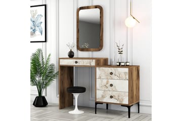 Ameias Möbelset För Sovrum Brun/Vit - Hanah Home - Möbler - Säng - Möbelset för sovrum