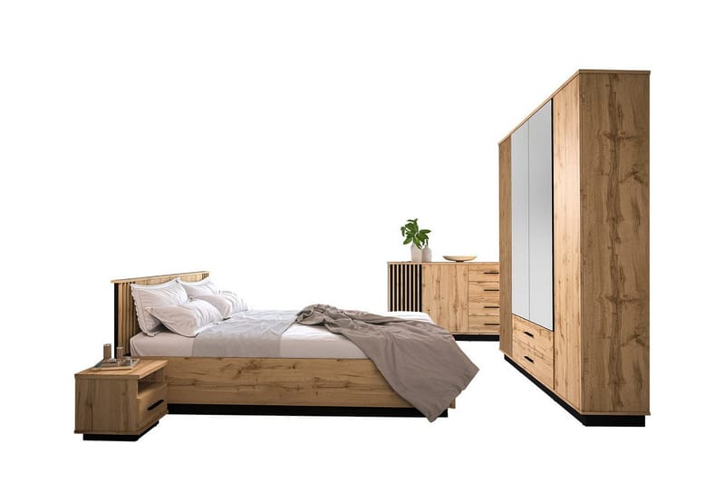 Möbelset För Sovrum Strathy - Svart - Möbelset för sovrum