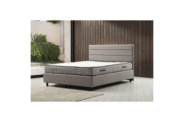 Madrass, Botten & Sänggavel för Enkel Säng Sonyi Set Ljusgrå - 120 x 114 x 200 cm - Möbler - Säng - Sängram & sängstomme