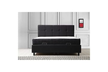 Madrass, Botten & Sänggavel för Enkel Säng Sudalmuni set antracit - 120 x 114 x 200 cm - Möbler - Säng - Sängram & sängstomme