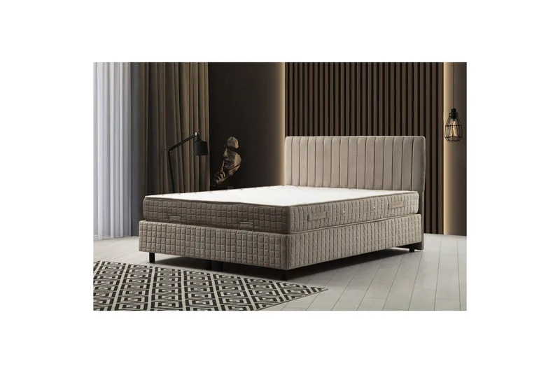 Madrass, Botten & Sänggavel för Enkel Säng Sudamal Set Brun - 90 x 114 x 190 cm - Möbler - Säng - Ramsäng