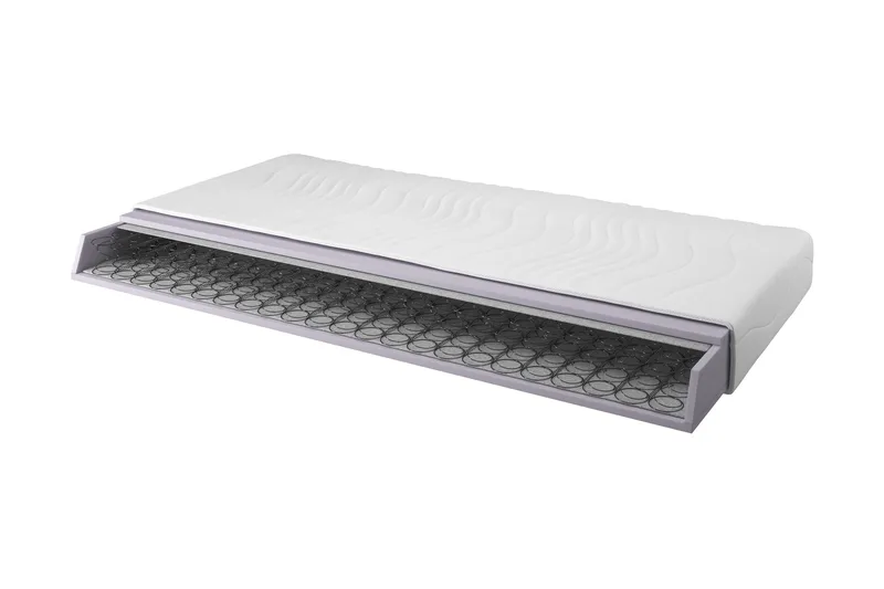 Agat Resårmadrass 160x200 Bonell Mjuk, Vit