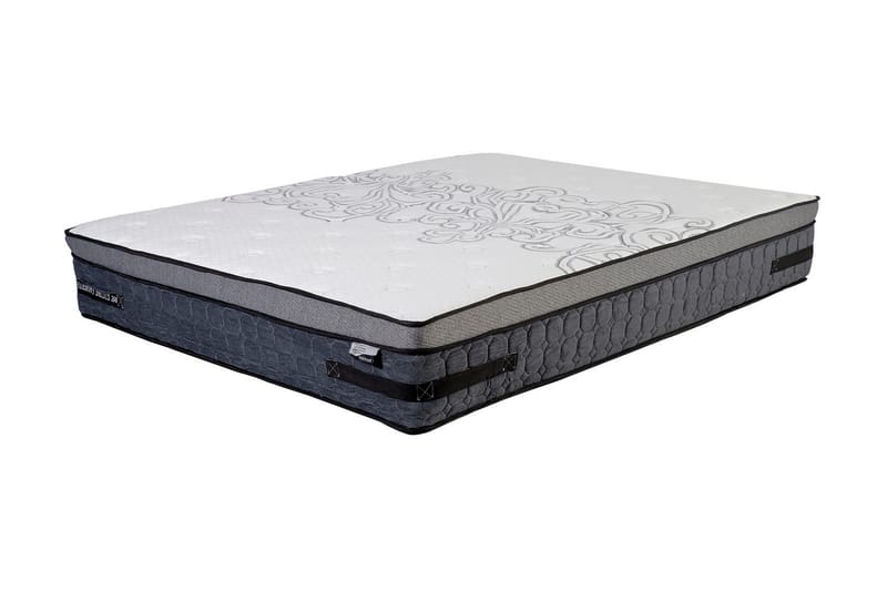 Fjädermadrass HARMONY DELUX 90x200xH30cm - Grå/Vit - Möbler - Säng - Madrass - Bäddmadrass