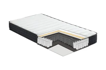 Fjädermadrass HARMONY UNO POCKET 90x200xH20cm - Vit/Grå - Möbler - Säng - Madrass - Bäddmadrass