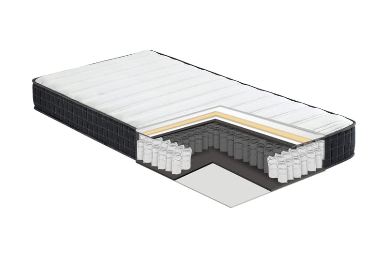 Fjädermadrass Harmony Uno Pocket 160x200xh20 cm - Vit/Grå - Möbler - Säng - Madrass - Bäddmadrass