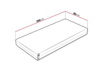 Madrass Mardati 80x200 cm - Vit - Möbler - Säng - Madrass - Bäddmadrass
