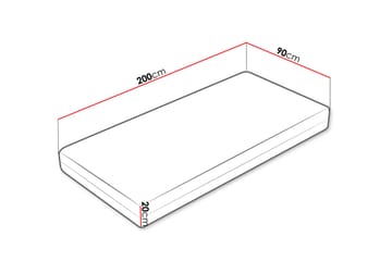Madrass Mebane Hard 90x200 cm - Vit - Möbler - Säng - Madrass - Bäddmadrass