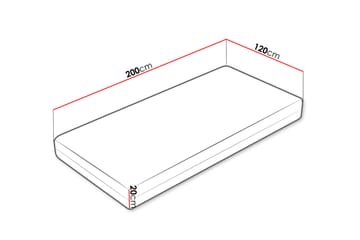 Pocketmadrass Tulalip Vinter Sommar 120x200 cm - Vit - Möbler - Säng - Madrass - Bäddmadrass