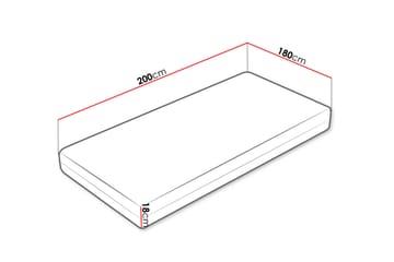 Skummadrass Tulalip Vinter Sommar 180x200 cm - Vit - Möbler - Säng - Madrass - Bäddmadrass