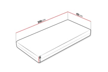 Skummadrass Tulalip Vinter Sommar 90x200 cm - Vit - Möbler - Säng - Madrass - Bäddmadrass