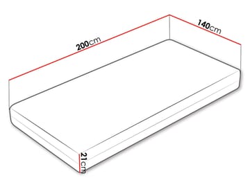 Brylan Resårmadrass 140x200 cm - vit - Möbler - Säng - Madrass - Bäddmadrass