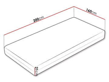 Brylan Resårmadrass 160x200 cm - vit - Möbler - Säng - Madrass - Bäddmadrass