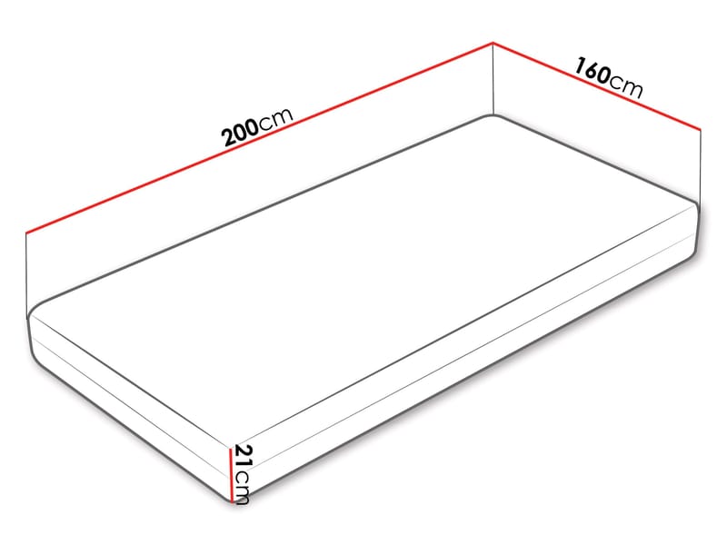 Brylan Resårmadrass 160x200 cm - vit - Möbler - Säng - Madrass - Bäddmadrass
