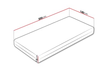 Calne Skummadrass 140x200 cm - Vit - Möbler - Säng - Madrass - Skummadrass