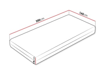 Dalette Resårmadrass 160x200 cm - Vit - Möbler - Säng - Madrass - Resårmadrass & resårbotten