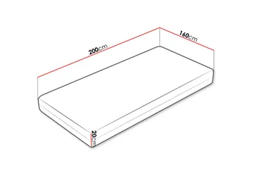 Ellinika Hard Madrass 160x200cm - Vit - Möbler - Säng - Madrass - Bäddmadrass