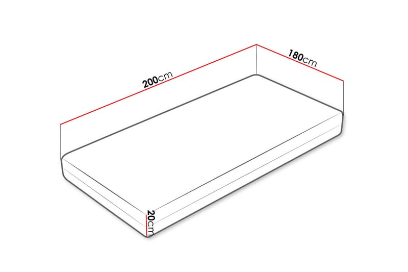 Ellinika Hard Madrass 180x200cm - Vit - Möbler - Säng - Madrass - Bäddmadrass