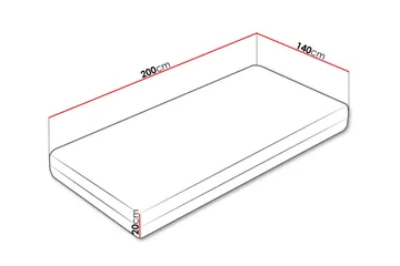 Elsanor Resårmadrass 140x200 cm - Vit - Möbler - Säng - Madrass - Resårmadrass & resårbotten