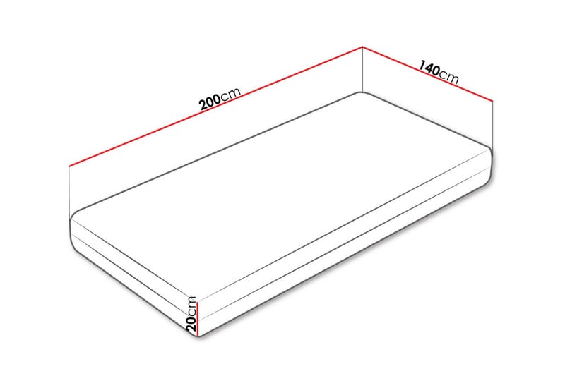 Elsanor Resårmadrass 140x200 cm - Vit - Möbler - Säng - Madrass - Resårmadrass & resårbotten