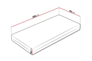 Elsanor Resårmadrass 90x200 cm - Vit - Möbler - Säng - Madrass - Resårmadrass & resårbotten