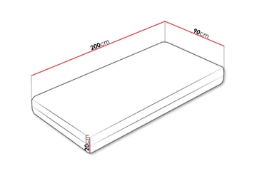 Elsanor Resårmadrass 90x200 cm - Vit - Möbler - Säng - Madrass - Resårmadrass & resårbotten